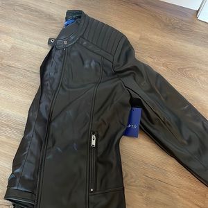 APT 9 Black Leather Jacket